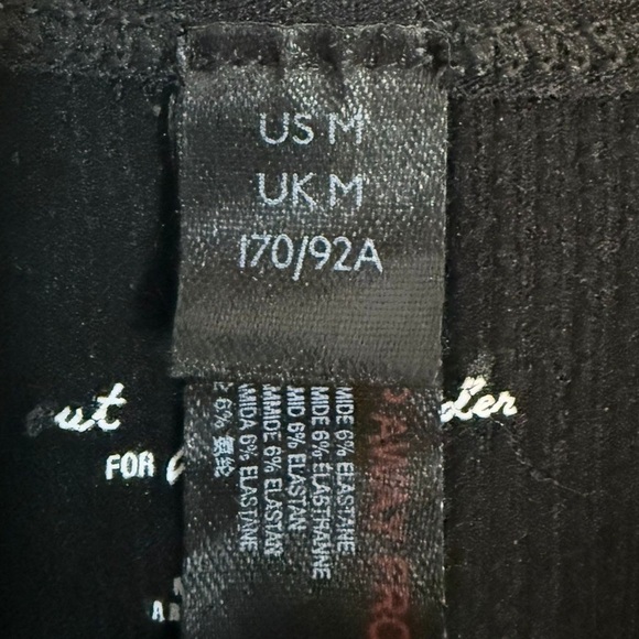 Out From Under by Urban Outfitters Black Ribbed V-Neck Bodysuit - Size M - Picture 3 of 6